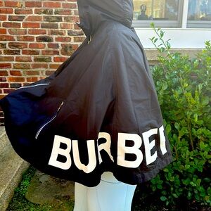 Burberry black girls wind breaker/ swing raincoat.